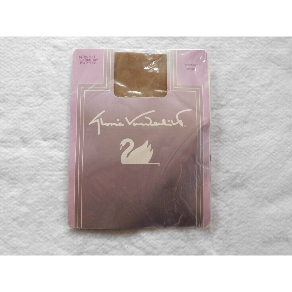 Gloria Vanderbilt Pantyhose Espresso Ultra Sheer Control Top Hosiery Size Small
